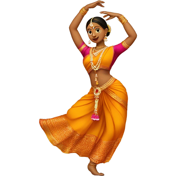 Women dancing in Bharatanatyam  emoji