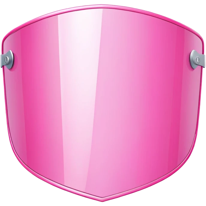 curved frameless pink shield visor, Y2K fashion, sleek one-piece lens design emoji