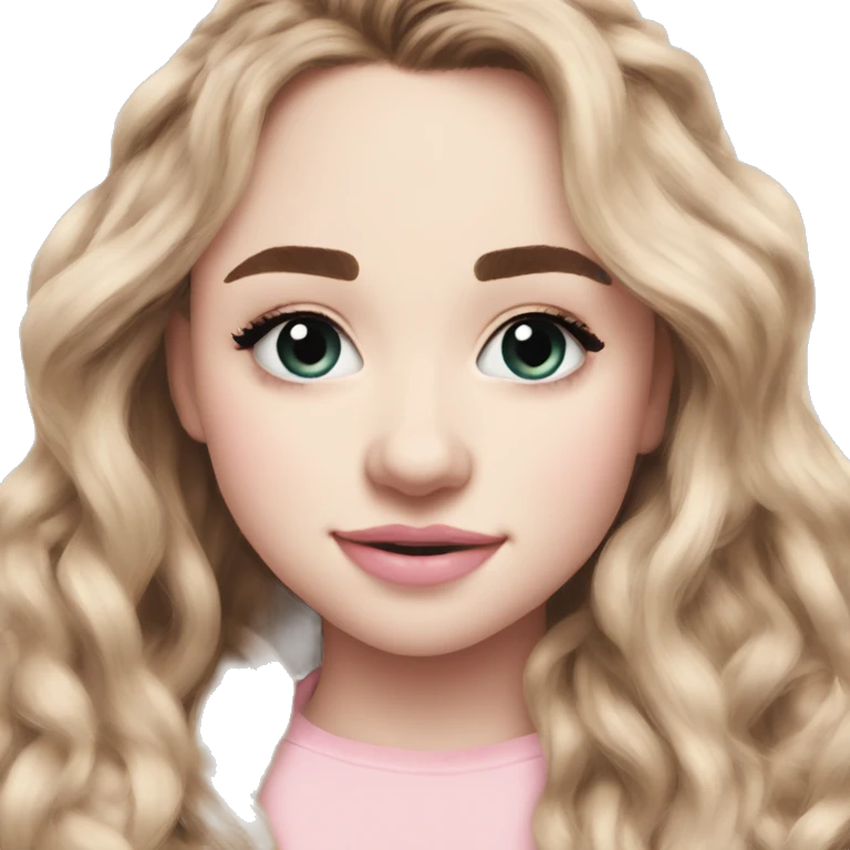 Cute soft pink Sabrina carpenter  emoji