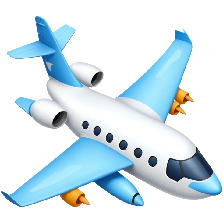 goose shaped like an airplane, airplane with goose features emoji