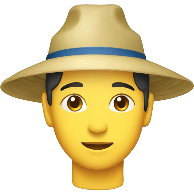 chinese rice farmer hat emoji