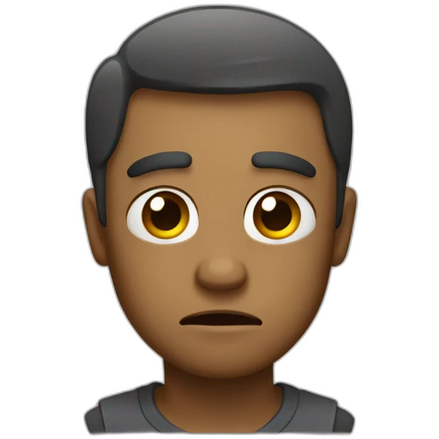 a basic emoji that is both frustrated and sad at the same time emoji