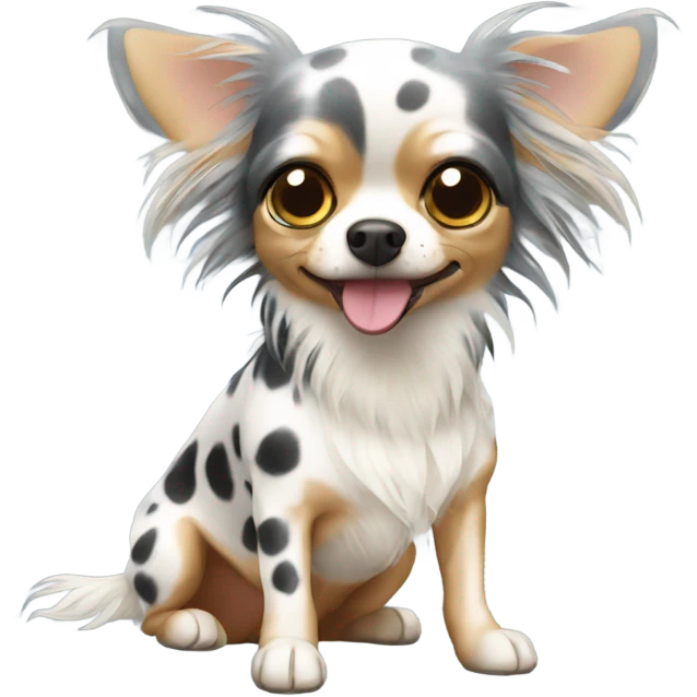 Spotted chihuahua long hair  emoji
