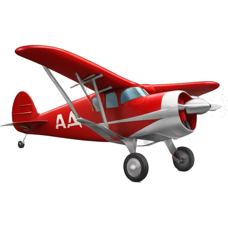 Amelia Earhart's Lockheed Vega 5B airplane in red emoji