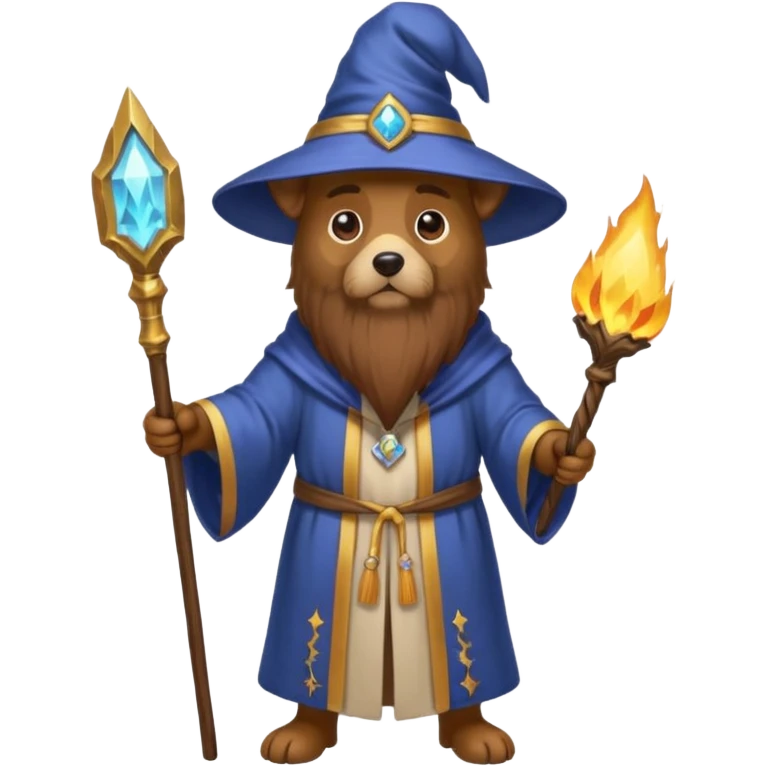 Dog wizard emoji