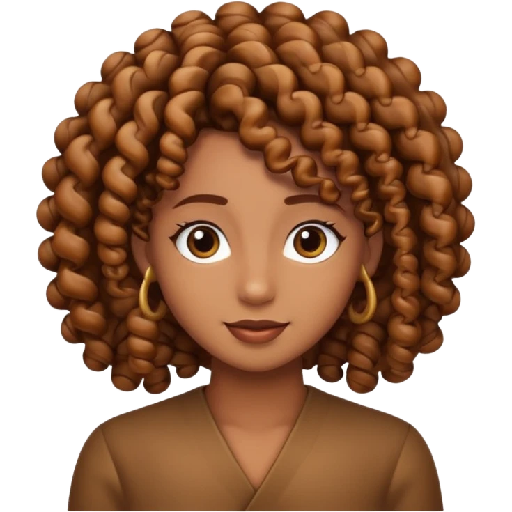 curly hair strand shaped like a spiral emoji