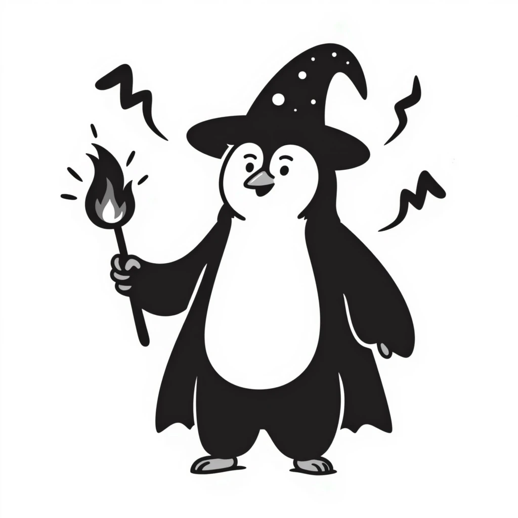 Penguin Wizard emoji