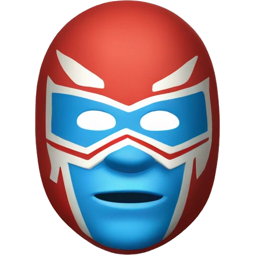 Red and powder blue lucha libre wrestler emoji