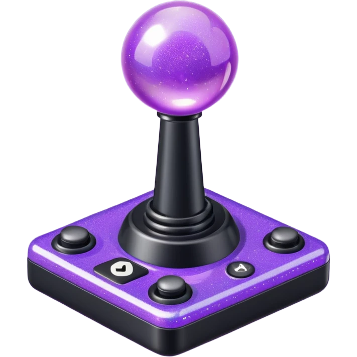 glitter purple and joystick emoji