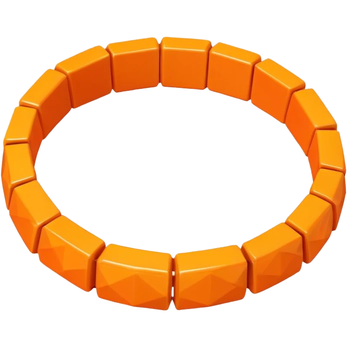 low poly orange bracelet  emoji