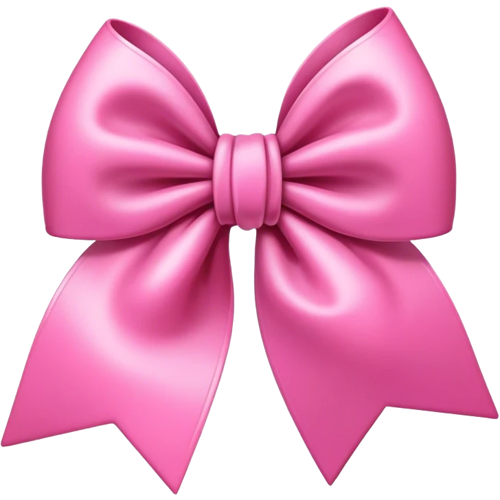 Coquette bow pink emoji