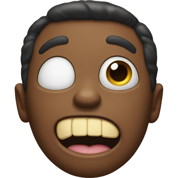 Unhinged tongue out emoji