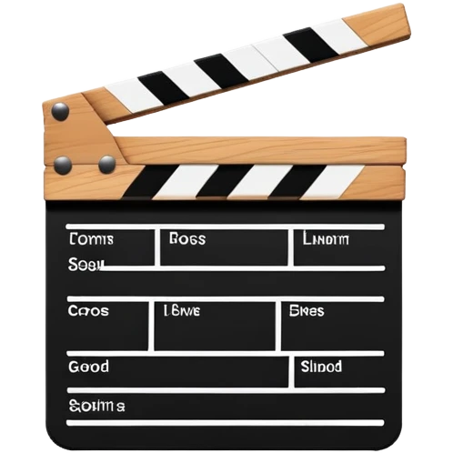 geometric abstract clapperboard, minimalist rectangle with line emoji