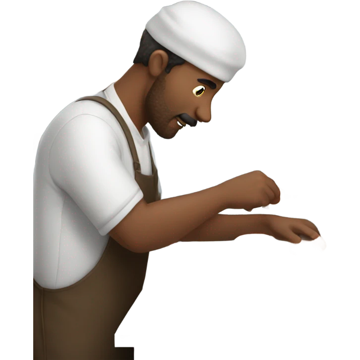 Man glazing donuts emoji