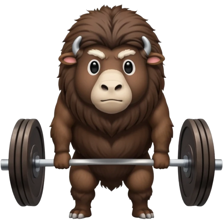 musk ox deadlifting emoji