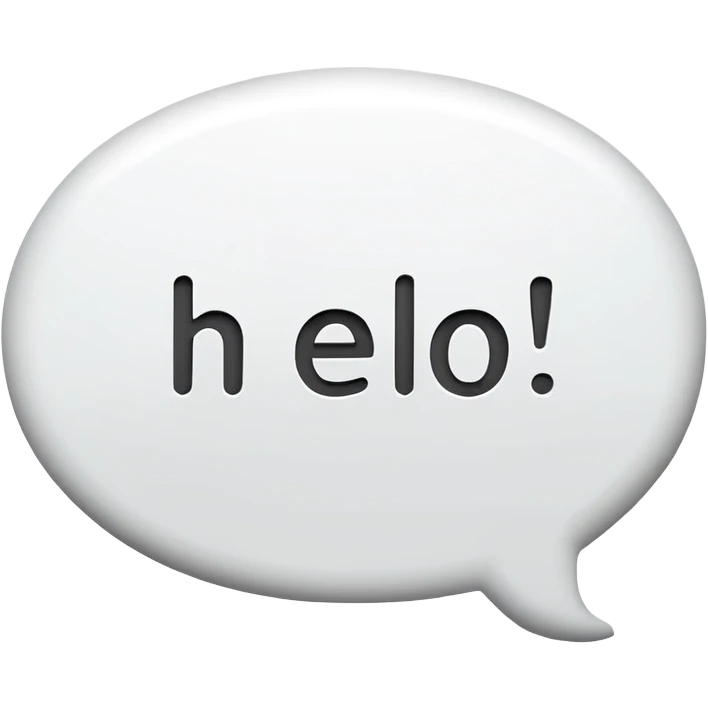 speech bubble with hello emoji