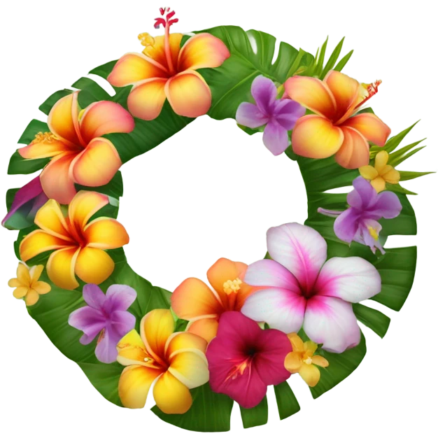 hawaiian flower crown emoji