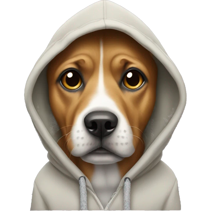 Dog wearing hoodie  emoji