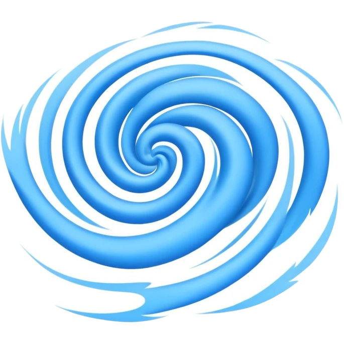 Strong blue wind blowing with visible air currents and motion lines emoji