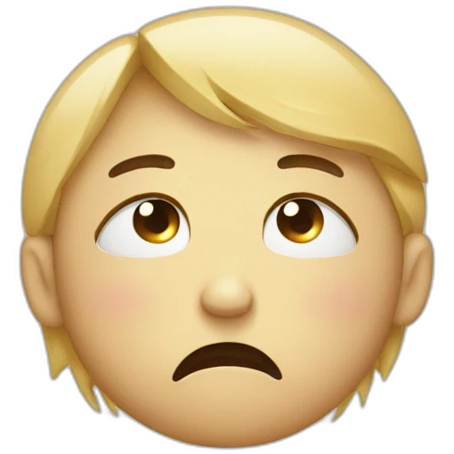 Tired and crying face emoji