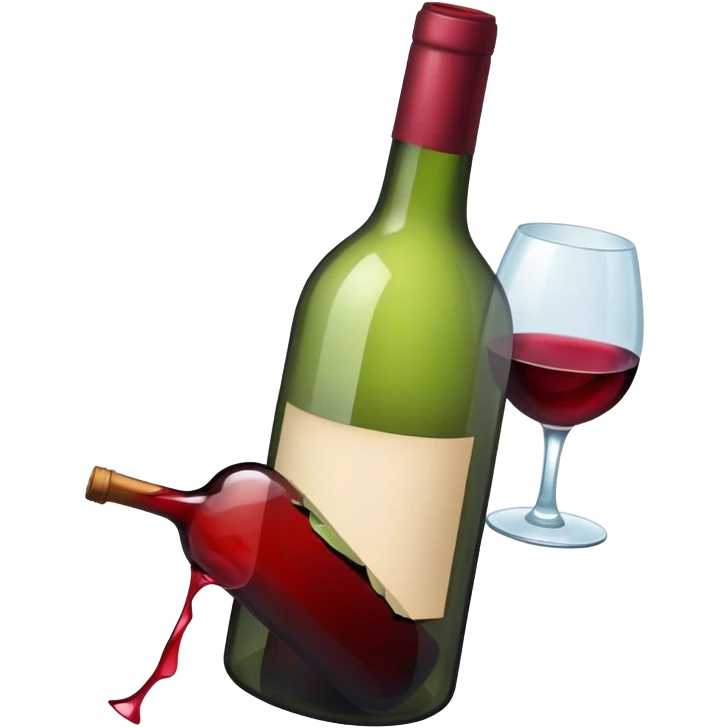 Broken wine bottle emoji