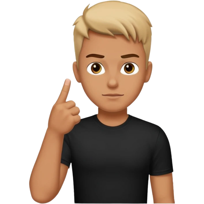 Cool guy sticking up the middle finger emoji