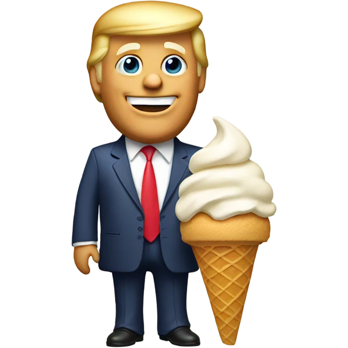 Trump and ice cream emoji