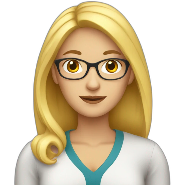 Blond Spanish teacher emoji