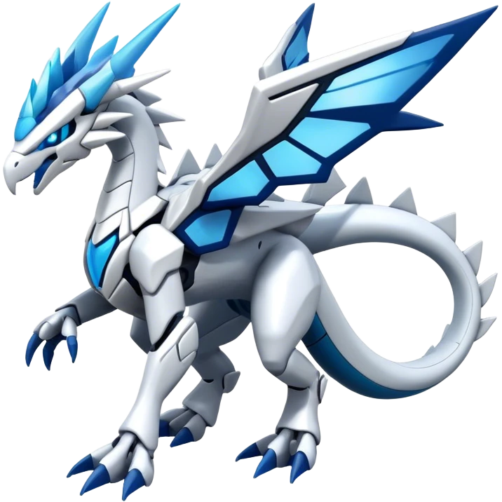 Futuristic Kyurem-reshiram-dialga-hybrid, full body emoji