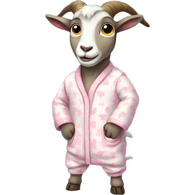 Goat wearing pjs emoji