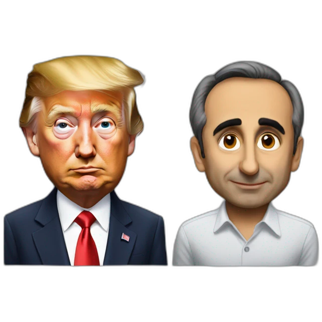 Donald trump et Eric zemmour emoji