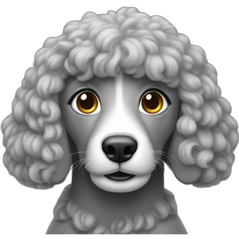 Grey female poddle emoji