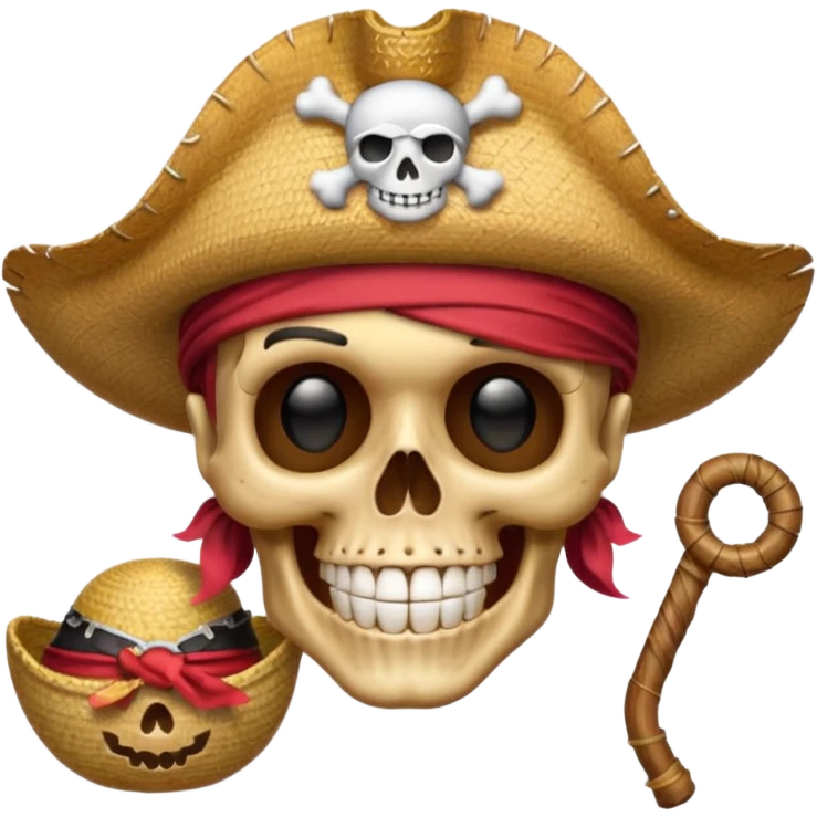 Skull strawhat crew  pirate emoji emoji