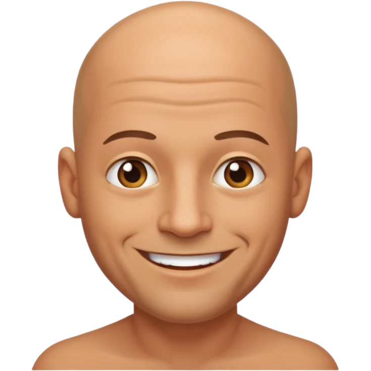 Bald Man  smiling  emoji