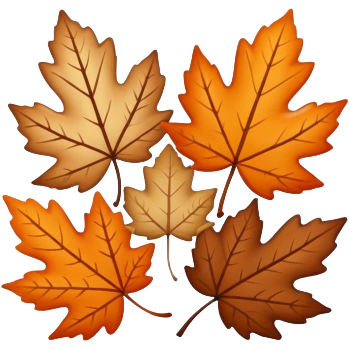 A kawai sticker autumn leaves around it, cozy fall colors (orange, brown, beige), playful and modern style, glossy finish, minimalistic but expressive, symbolizing a Fall Reading Challenge. emoji