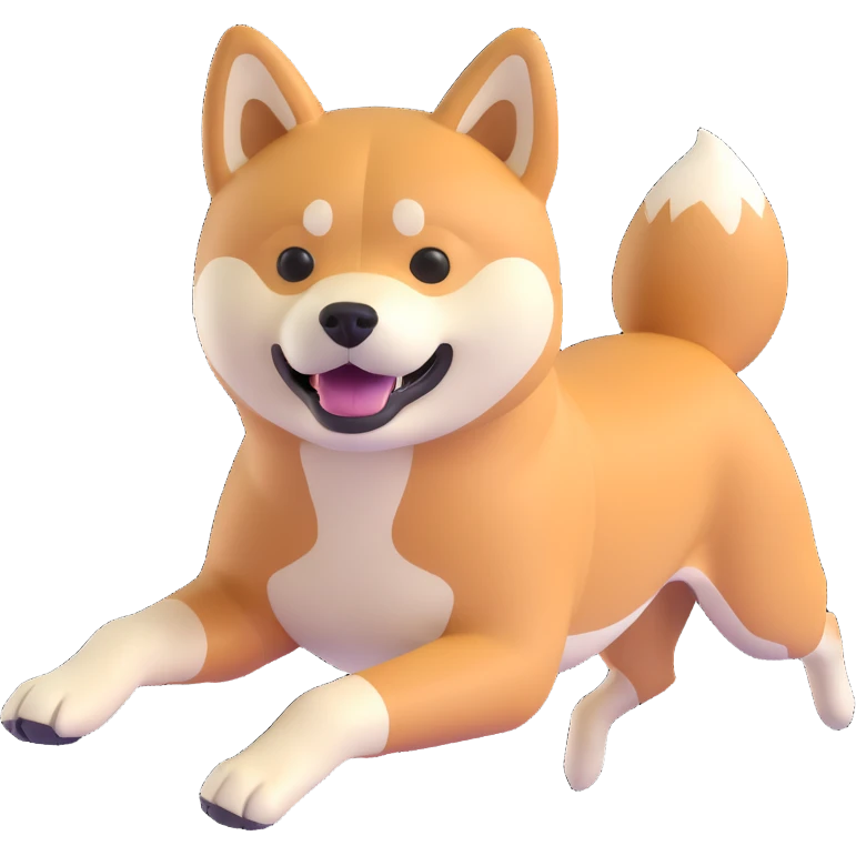 shiba inu running emoji