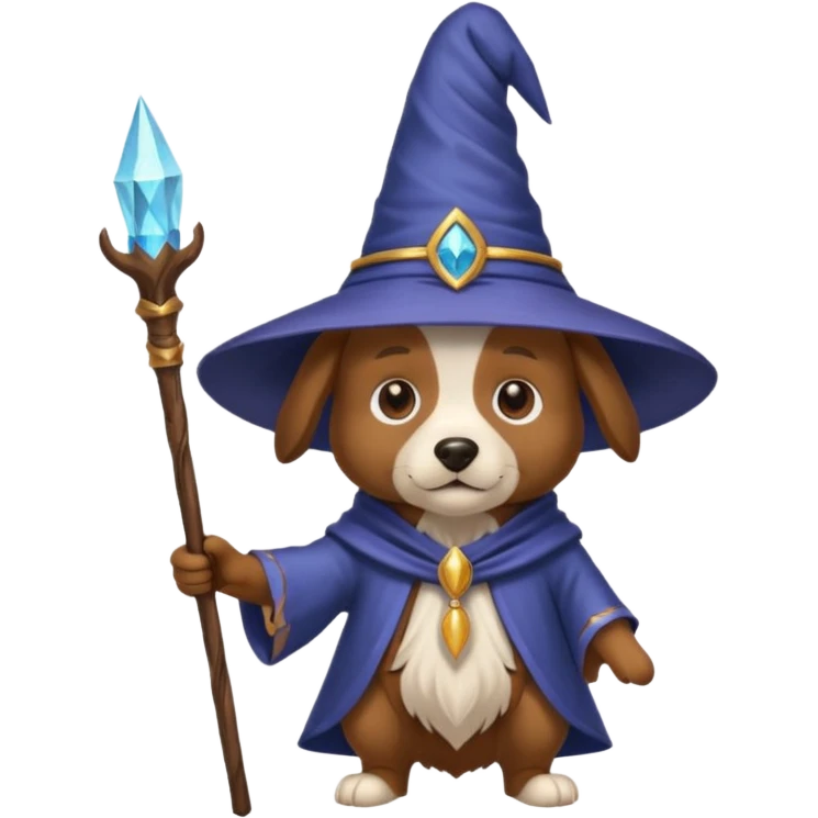 Dog wizard emoji