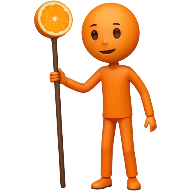 Orenge sticfigüre from alanbecker emoji