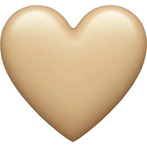 Beige heart emoji