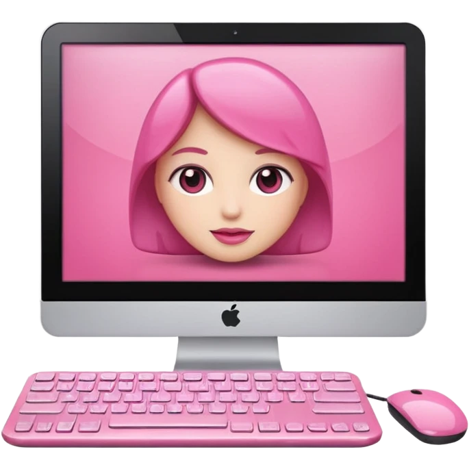 make a computer with very girly pink tones emoji
