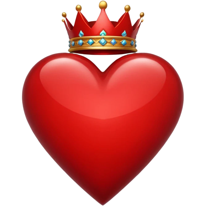 King of Hearts poker card  with out the card only the symbols emoji