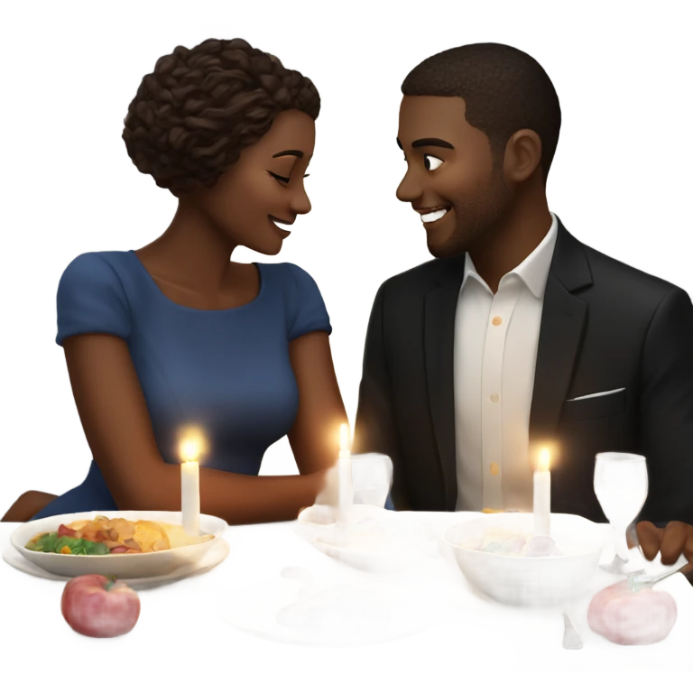Create a hyper Realistic Romantic candlelit dinner date photo  emoji