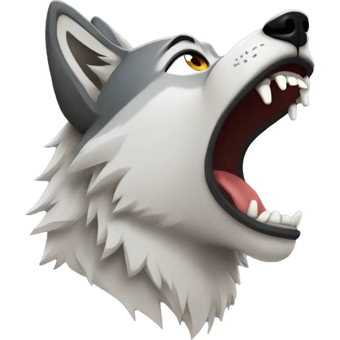 Wolf howling emoji