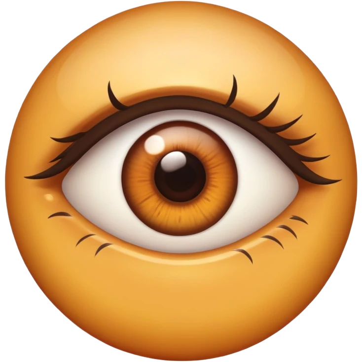 realistic brown eye emoji