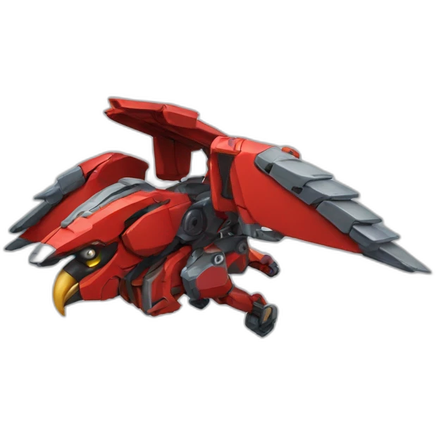 red mecha eagle emoji