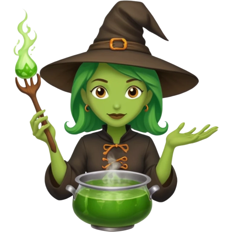 green witch cooking potion emoji