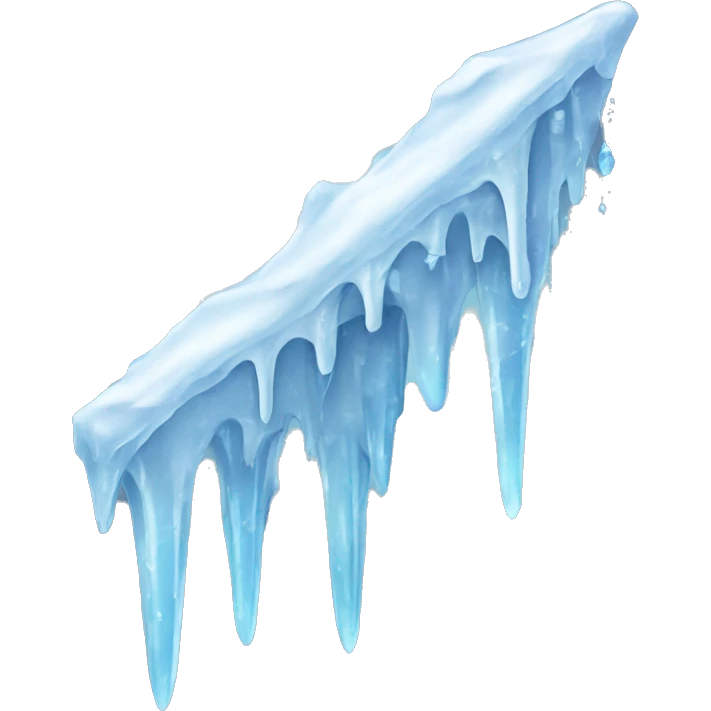 Frozen icicle moon with face  emoji
