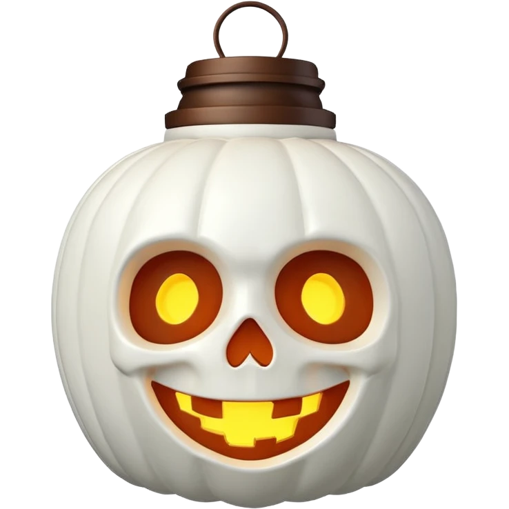 cute skull lantern emoji