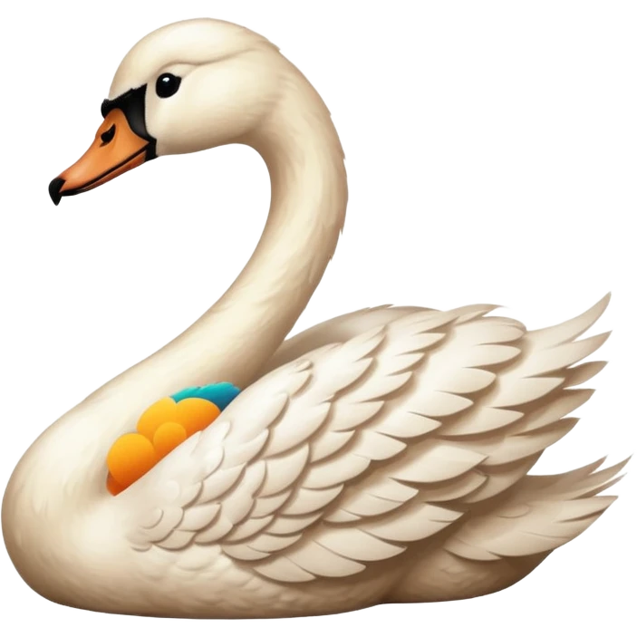 Beige swan emoji