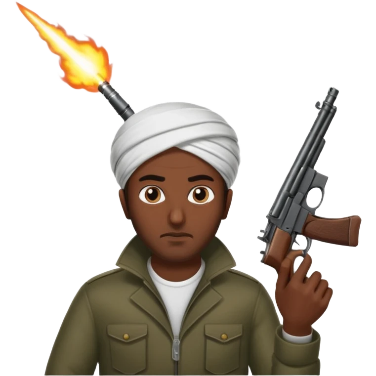 Iran man shoot face emoji